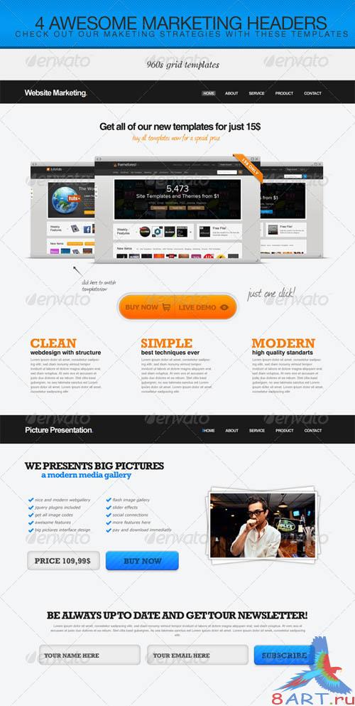 GraphicRiver 4 Marketing Headers