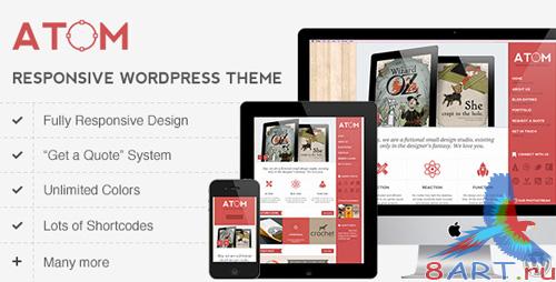 ThemeForest - Atom v1.1 - A Design Studio Full Resposive WordPress - Retail