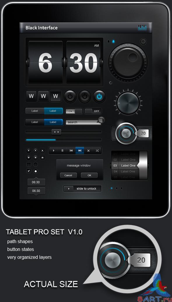 GraphicRiver - Tablet Phone User Interface (�������� � ������� ������� PSD)