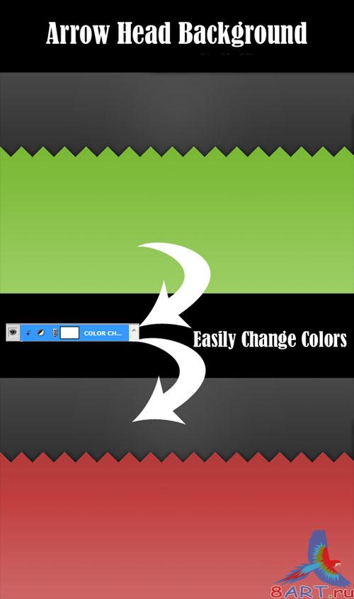 PSD Template - Arrow Head Background