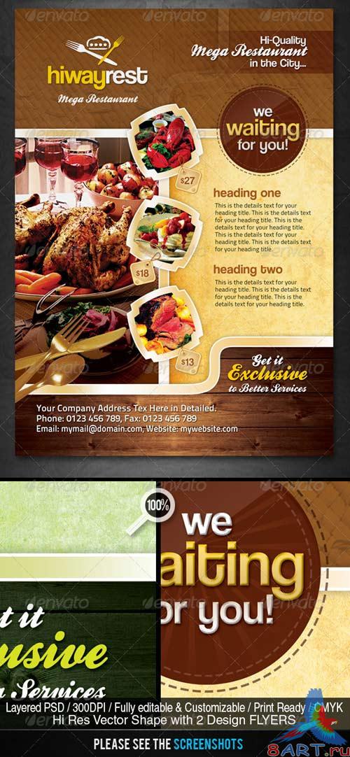 GraphicRiver Hiway Modern Foods Flyers