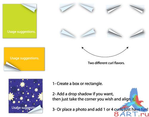 Page Curls PSD Template Page Curls PSD Template