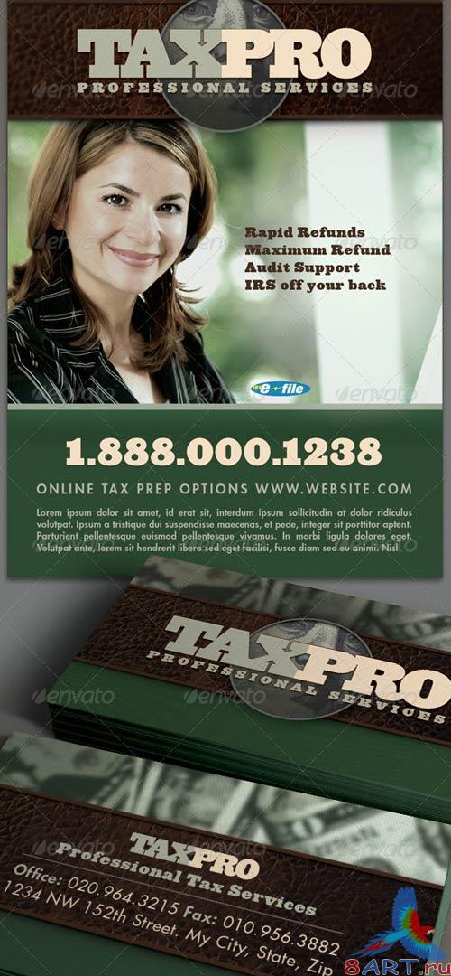 GraphicRiver Tax Pro Flyer and Business Card Template GraphicRiver Tax Pro Flyer and Business Card Template