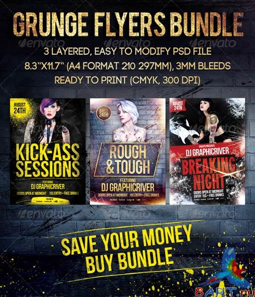 GraphicRiver Grunge Flyers Bundle