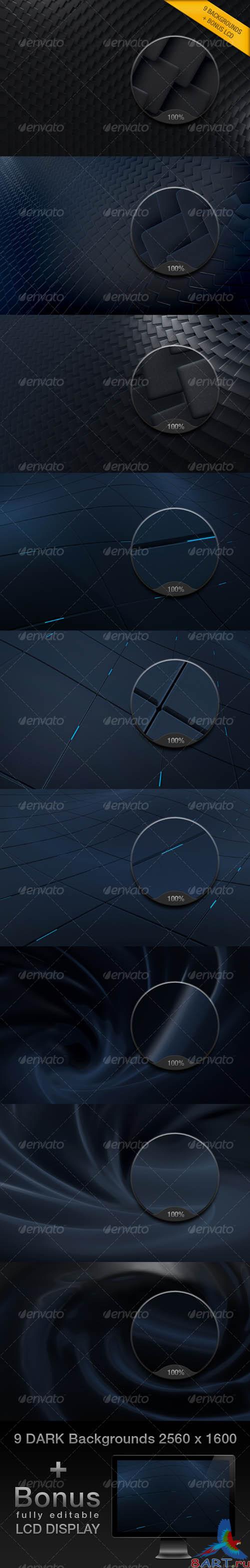 9 Dark Backgrounds Pack - GraphicRiver