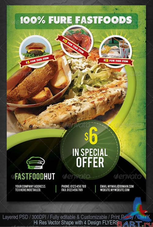 GraphicRiver Stylish Foods Flyers