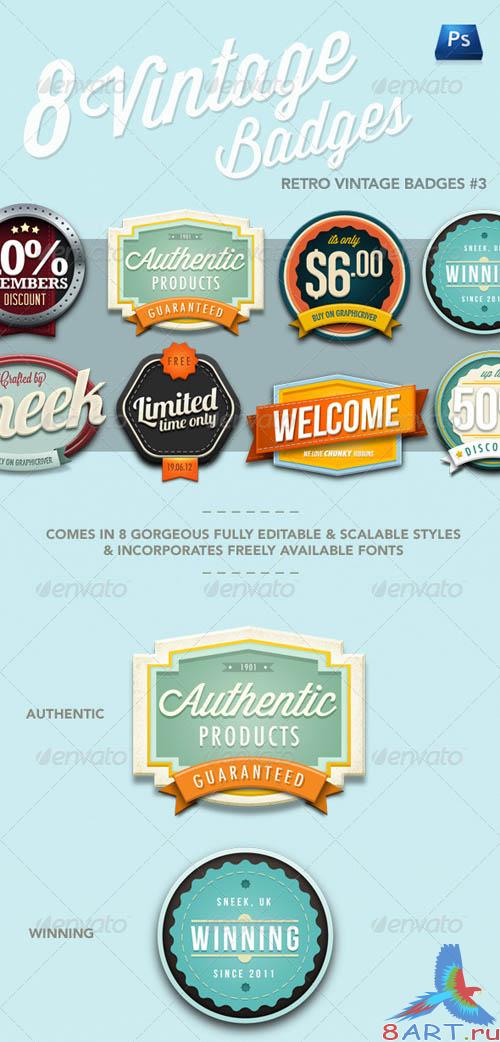 GraphicRiver Retro Vintage Badges #3