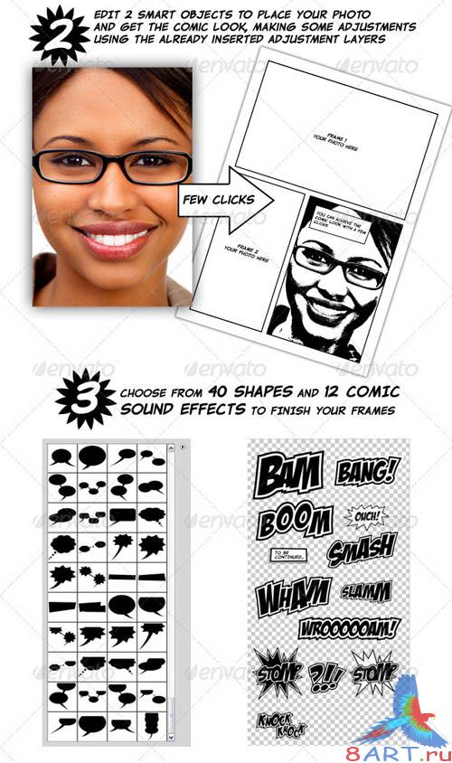GraphicRiver Comic Book Creation Kit Black & White