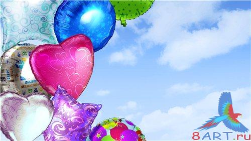 PSD - Celebratory Color Balloons PSD - Celebratory Color Balloons