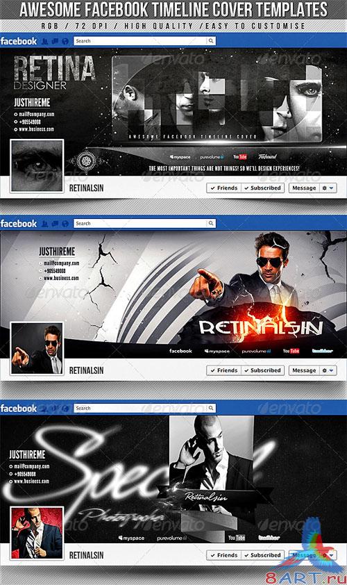GraphicRiver - Facebook Timeline Covers - 3in1 - 2320757