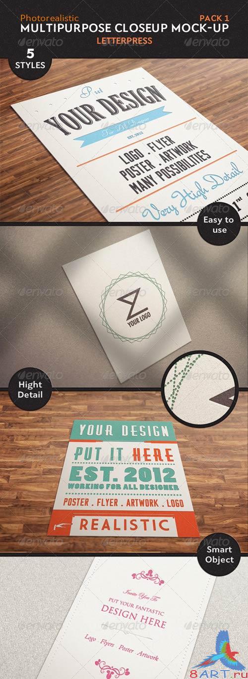 GraphicRiver 5 Multipurpose Closeup Mock Up Pack 01 GraphicRiver 5 Multipurpose Closeup Mock Up Pack 01