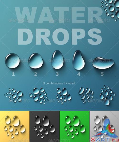 GraphicRiver Water Drops - REUPLOAD