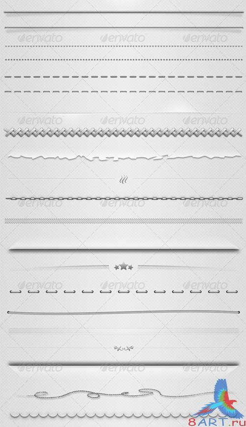 GraphicRiver 25 Horizontal Rules / Dividers - 100% Resizable