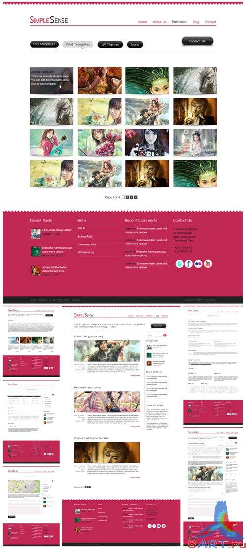 SimpleSense Site PSD Template