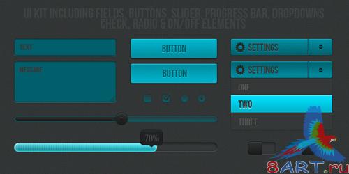 Ui Kit PSD Web Elements