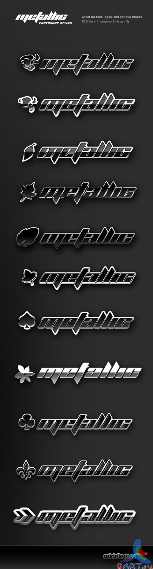 Metallic Chrome Photoshop Styles