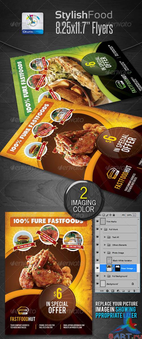 GraphicRiver Stylish Foods Flyers