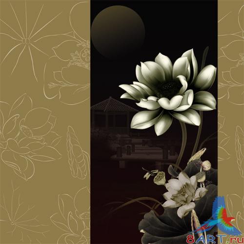 PSD - Brown Floral Style Template