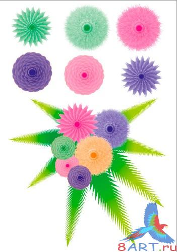 Клипарт - Цветы равным образом цветочные орнаменты Клипарт - Цветы равно цветочные орнаменты