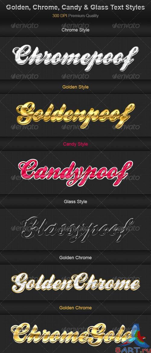 GraphicRiver Golden, Chrome, Candy & Glass Text Styles