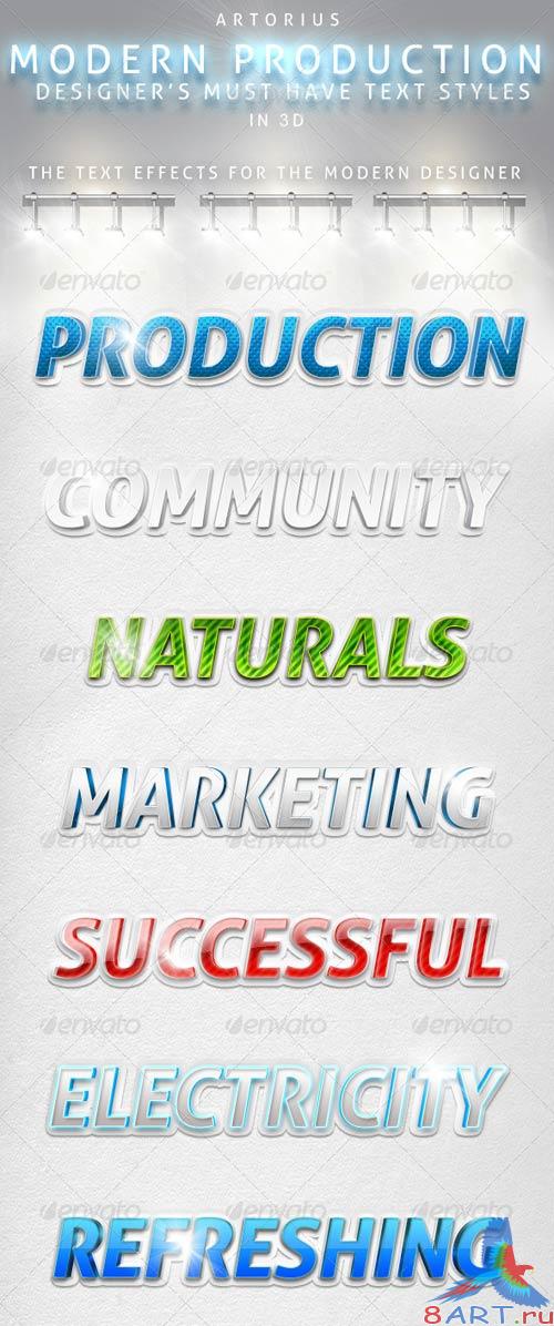 GraphicRiver Modern Production - 3D Text Styles