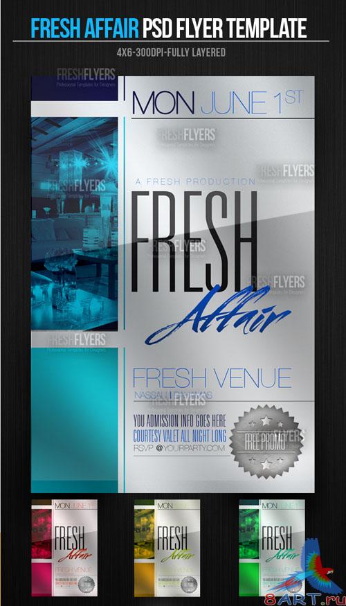 PSD Template - Fresh Affair Party Flyer/Poster