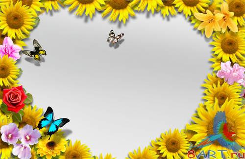 PSD - Stylish Sunflowers Template