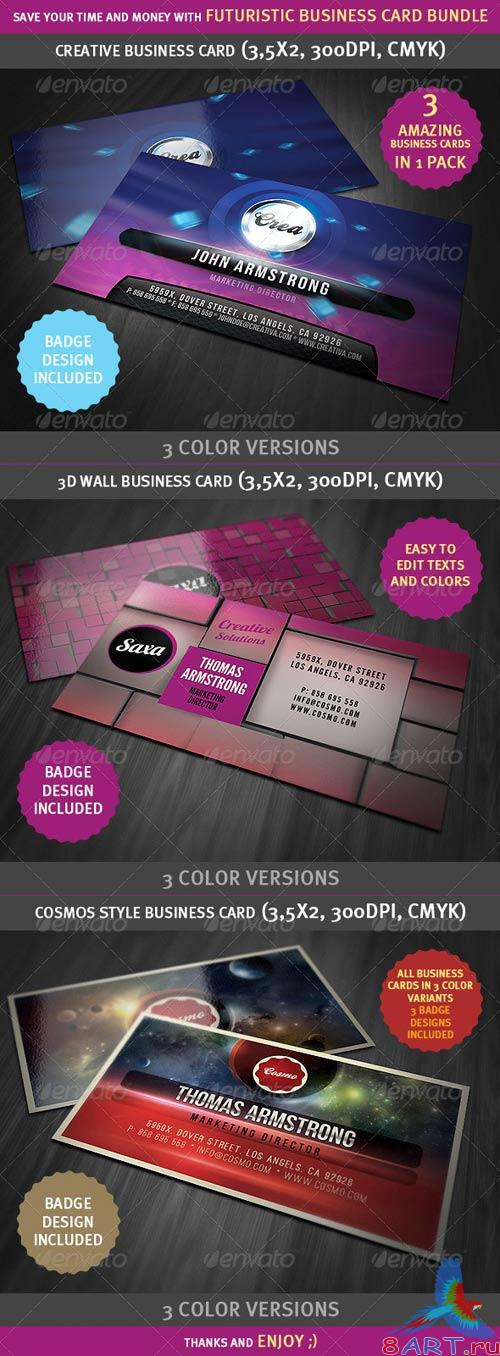 GraphicRiver Futuristic and Creative Business Cards Bundle GraphicRiver Futuristic and Creative Business Cards Bundle