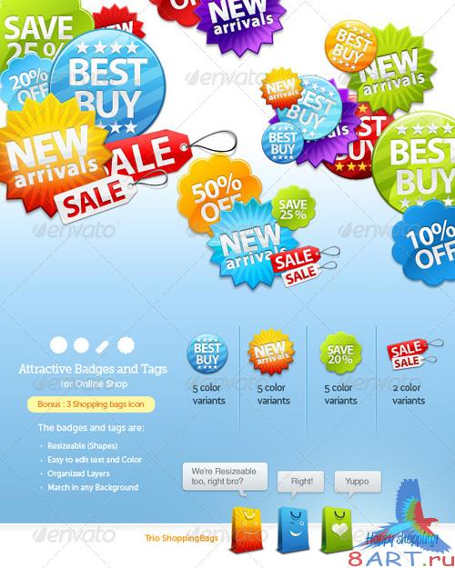 Badges and Sale Tags for Online Shop - GraphicRiver