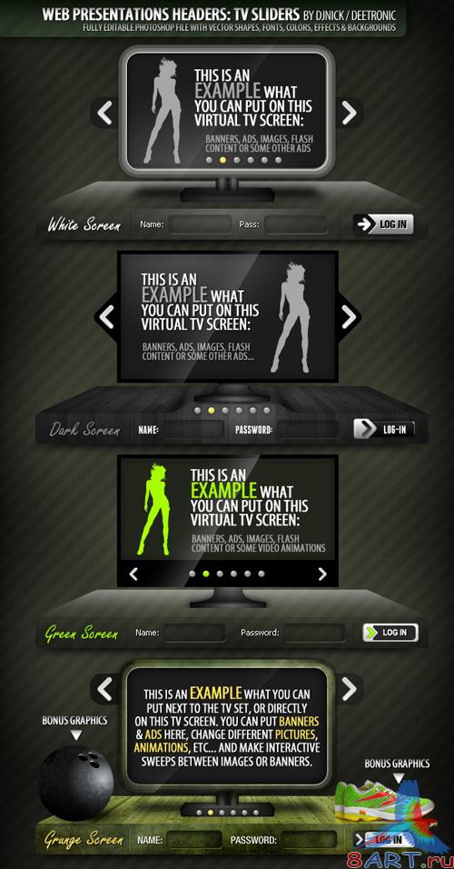 Web Elements: FREE TV Sliders