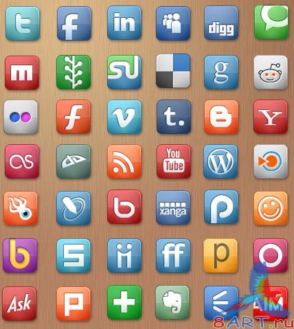 Elegant Social Icons
