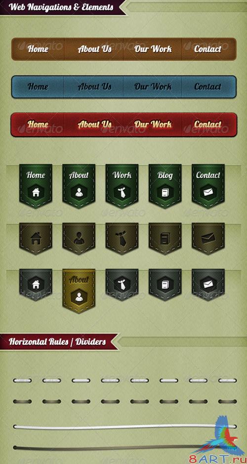 GraphicRiver Ultimate Retro / Vintage Web Elements Pack GraphicRiver Ultimate Retro / Vintage Web Elements Pack