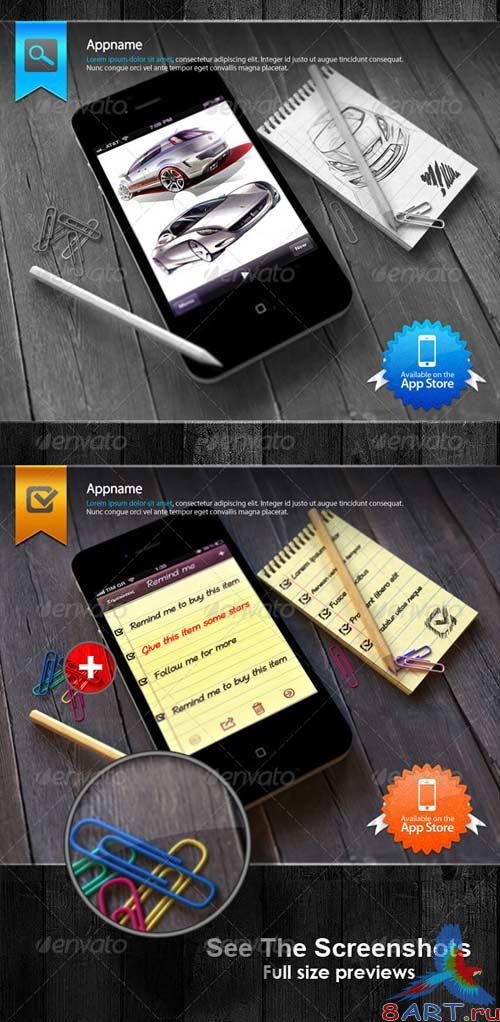 GraphicRiver myPhone Showcase Mock-up V.2