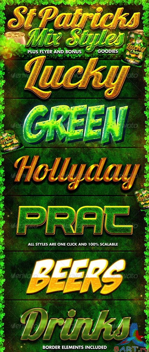 GraphicRiver St Patricks Day Photoshop Styles and Web Flyer