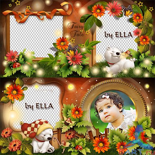 Яркий наивный фотоальбом из белыми медвежатами-Лесная сказка Яркий наивный фотоальбом из белыми медвежатами-Лесная сказка