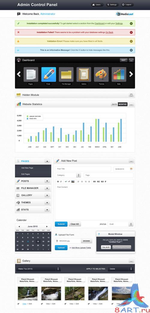 Slick Website Admin Panel Set - MediaLoot Slick Website Admin Panel Set - MediaLoot