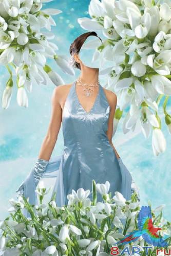 PSD Template "Girl in Flowers" PSD Template "Girl in Flowers"