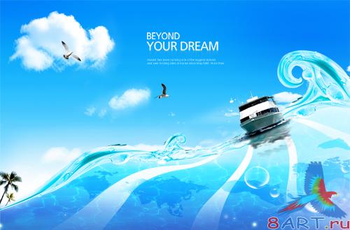 PSD Sources - Beach and Water PSD Sources - Beach and Water