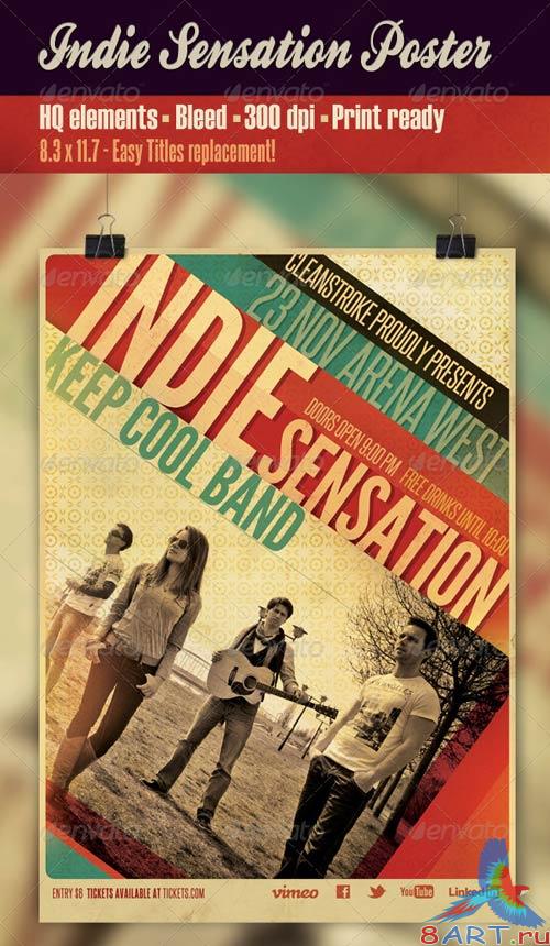GraphicRiver Indie Sensation Poster GraphicRiver Indie Sensation Poster