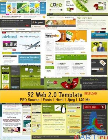 92 Web 2.0 Templates