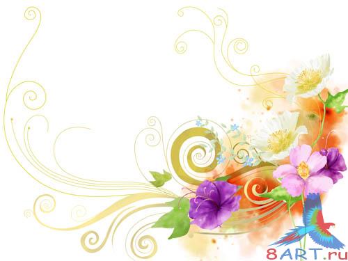 PSD - Light Floral Template