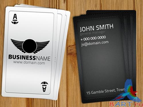 PSD Template - Playing Business Card (REUPLOAD)