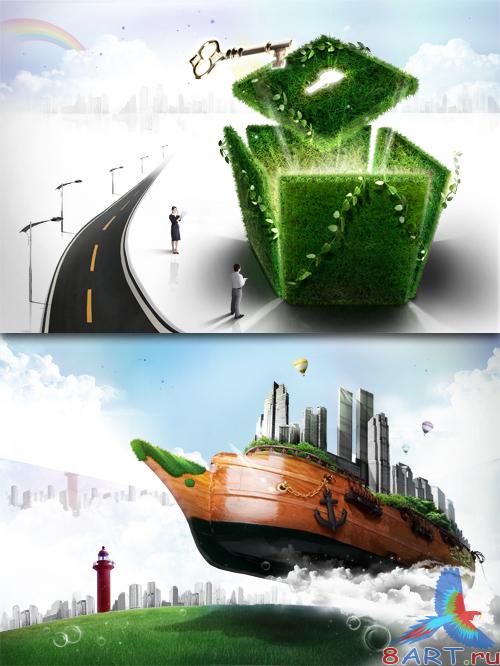 Green City psd Sources #1