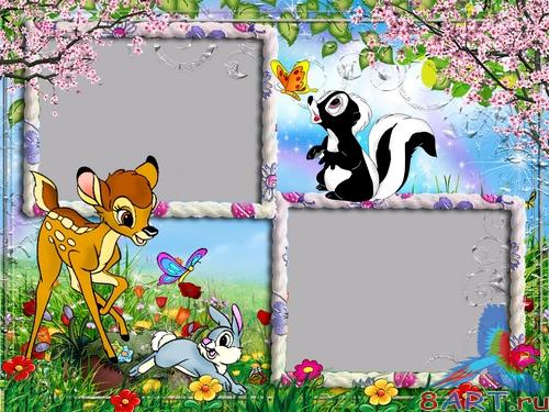 Рамочки с целью оформления детских фото из Бемби 2 Рамочки с целью оформления детских фото из Бемби 2