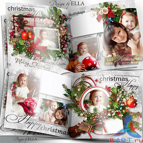 Новогодняя фотокнига-Светлый день Рождества Новогодняя фотокнига-Светлый праздничный день Рождества