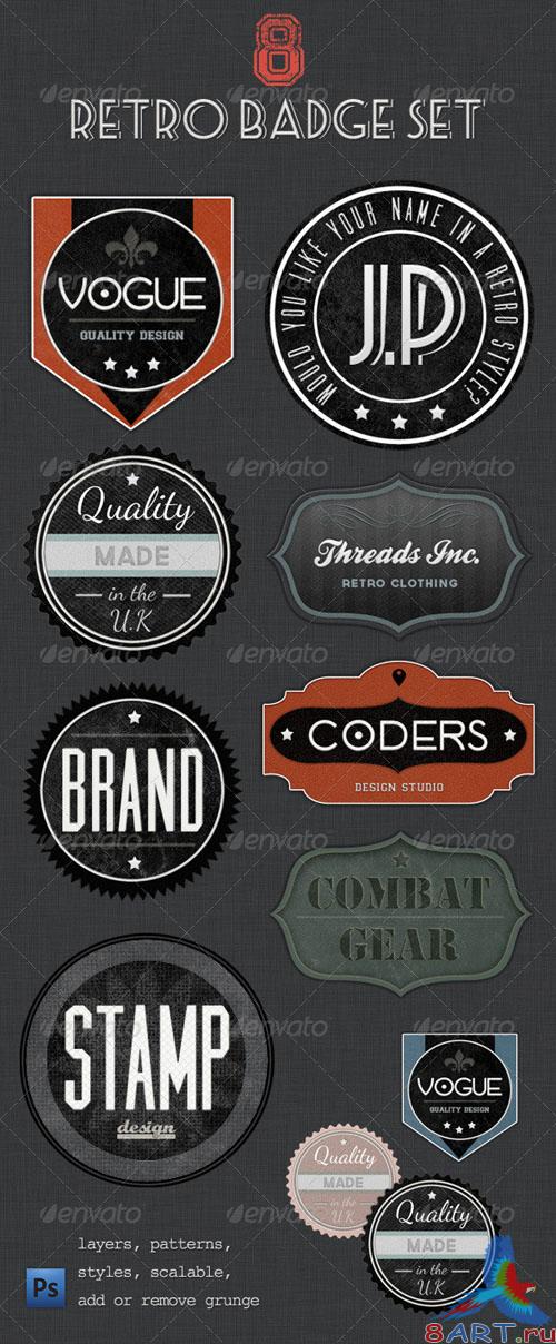 GraphicRiver - Retro Badges - Faded Vintage Labels