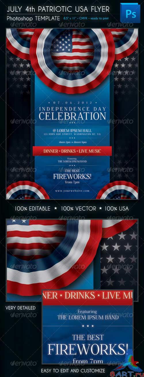 GraphicRiver July 4th Patriotic USA Flyer