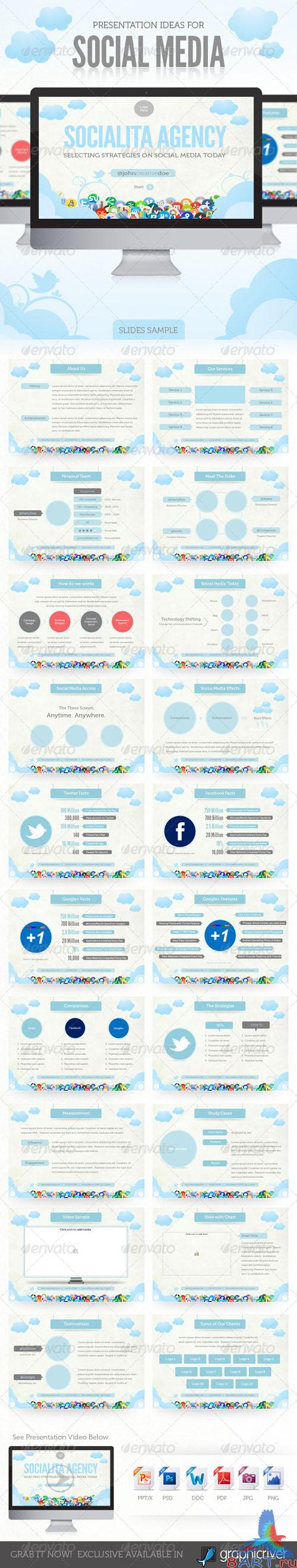 GraphicRiver - Social Media Presentation Template 428939