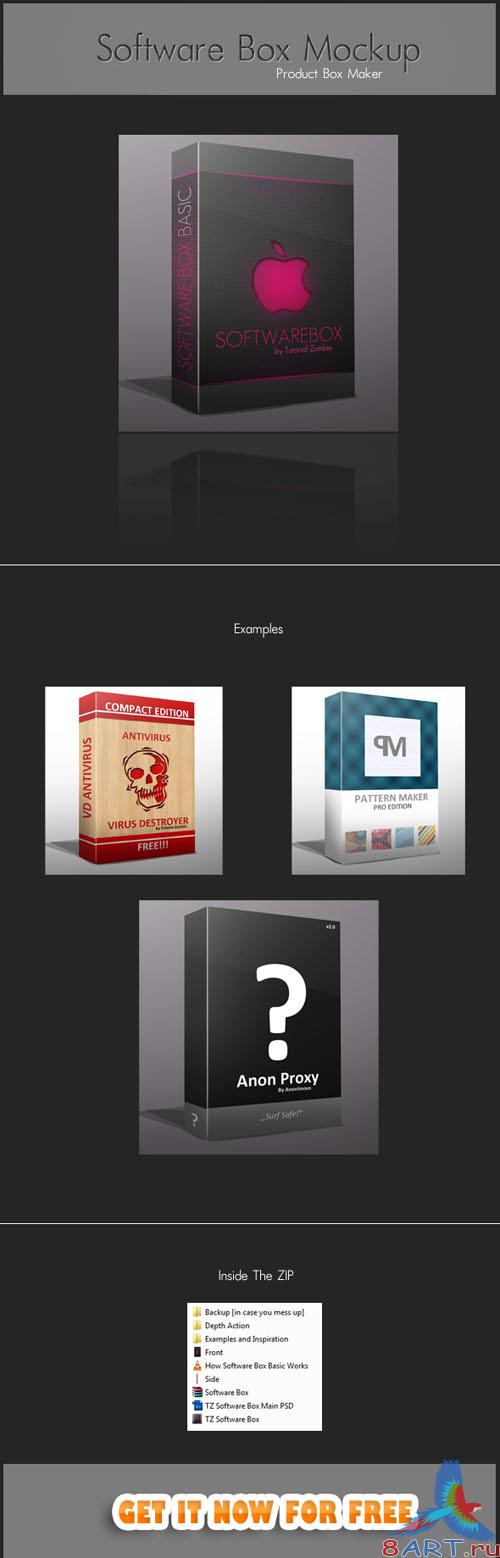 PSD Template - Software Box Mockup