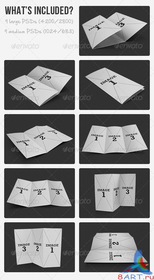 GraphicRiver Trifold Brochure Mockup Pack GraphicRiver Trifold Brochure Mockup Pack